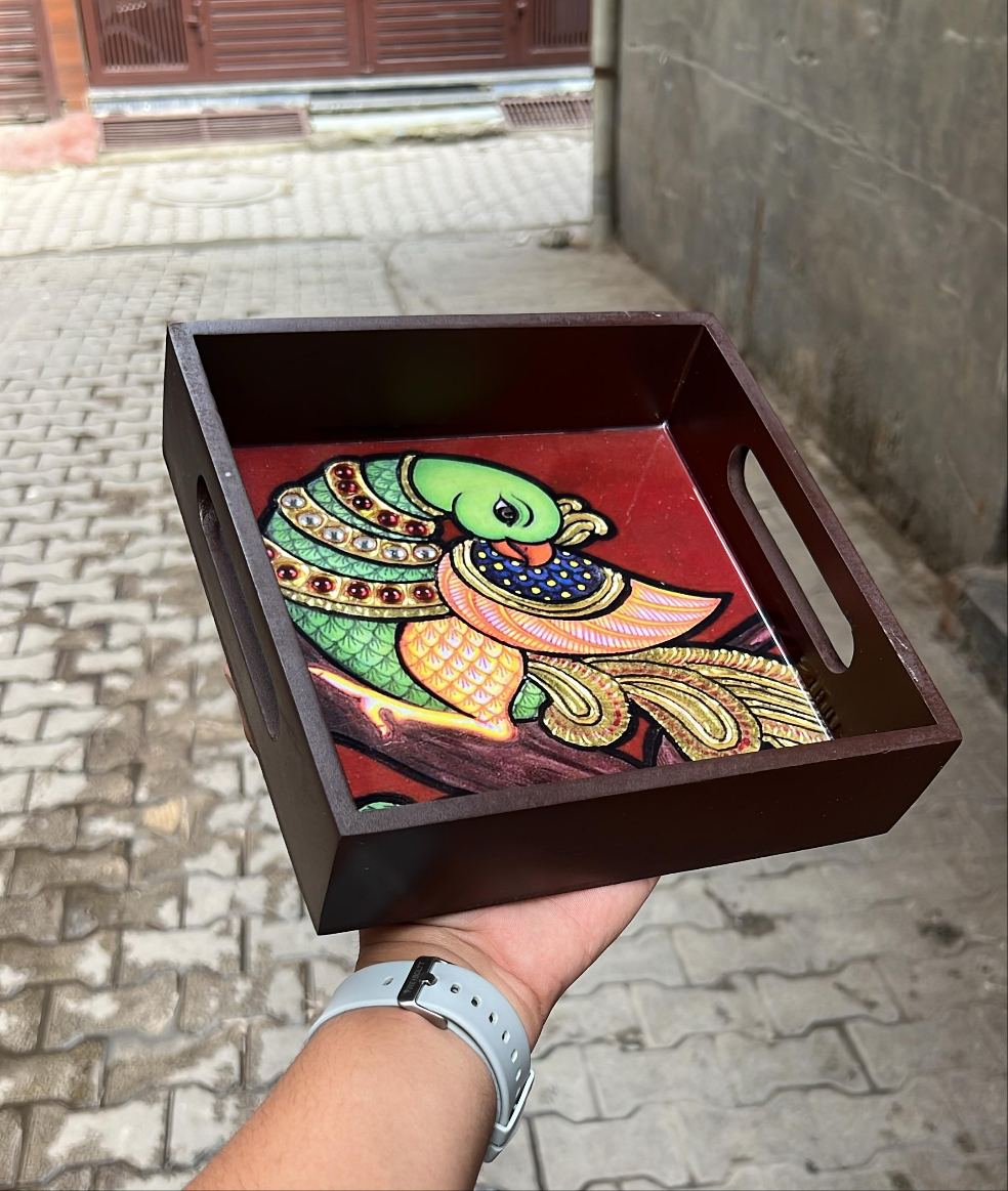 Tanjore Designs Wooden Trays