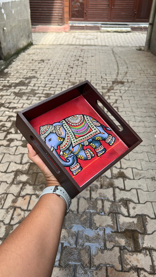 Tanjore Designs Wooden Trays