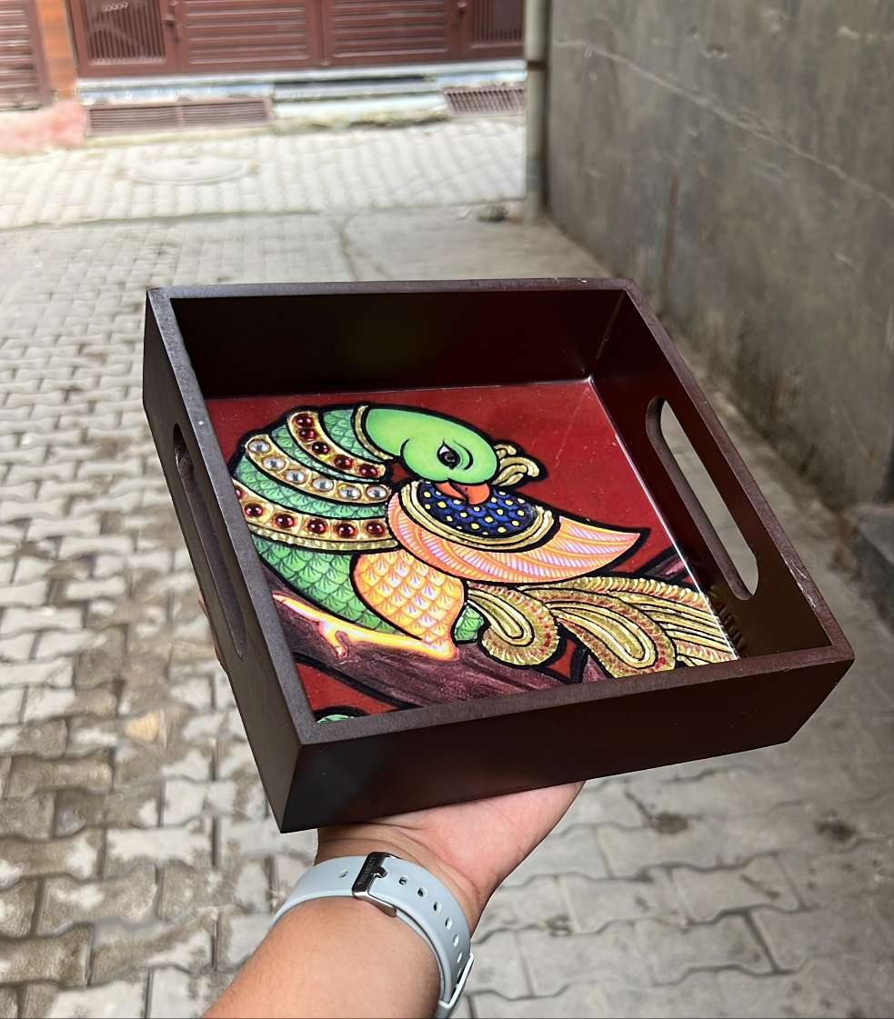 Tanjore Designs Wooden Trays